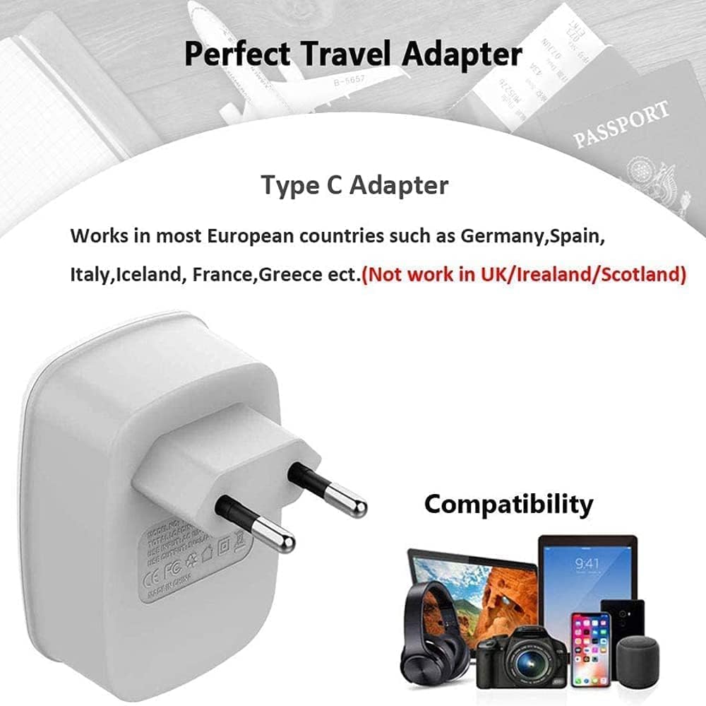 TESSAN International Power Outlet Adaptor with 2 USB, 2 Pack - Image 4